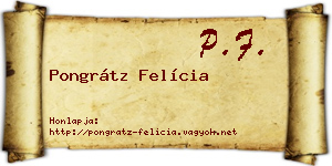 Pongrátz Felícia névjegykártya