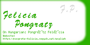felicia pongratz business card